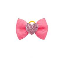 2pcs Dopamine Color Series Heart Bow Hair Ties, Simple, High-End, And Elegant Elastic Headbands For Small To Medium-Sized Long-Haired Dogs, Perfect Pet Accessories For Occasions Like Valentine's Day And Weddings - Multicolor - View 22