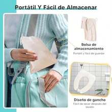 Alfombrilla de Inodoro Plegable para Niños, Asiento de Inodoro Niños Salpicaduras Y Anti-Pellizco, Adaptador de Baño para Niño con Base Antideslizante Y Bolsa, para Viaje, Baños Públicos(default) - Multicolor - Ver 7