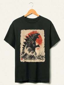 Summer TopsNew Red Hot Chili Peppers Vintage Logo Short Sleeve Black T-Shirt Size S-4X Casual Cool Classic MenLoose And Comfortablesummer - 黑色 9 - 查看 1