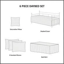 CYPNMadison Park - Juego de funda para sofá cama de doble cara diseño casual ropa de cama para todas las estaciones con falda de cama fundas a juego almohada decorativa 75 x 39 pulgadas Diamond Aqua 6 piezasFashion - 226691039 - Ver 7