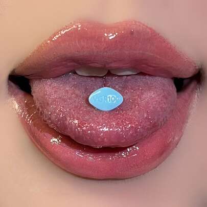 Rhombus Pill Acrylic Tongue Piercing Titanium Steel External Thread, Niche Sexy Pill Shaped Tongue Stud Tongue Ring