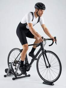 LEOPATRIX 男士骑行背带短裤 4D加厚透气公路自行车骑行背带裤 骑行自行车凝胶长行程 - 黑色 - 查看 4