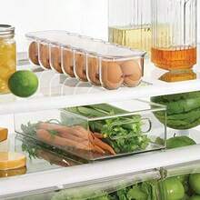InterDesign Fridge/Freeze Binz Envase para Huevos, huevera de plstico apilable para 14 Huevos, Caja de Huevos, Transparente - transparente+14 huevos+set de 1+envase para huevos - Ver 3
