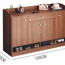 Zapatero Económico Retro 118.4x29.8x90cm Marrón - Multicolor - Ver 10