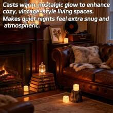 12支装无焰许愿蜡烛，无焰电子仿真蜡烛，电池供电LED茶蜡，暖白光，适用于婚礼、户外、桌面装饰和浪漫礼物——情人节、节日装饰的理想之选