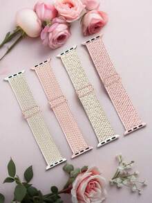 4 Packungen geflochtene Solo Loop kompatibel mit Apple Watch Armband 38mm 40mm 41mm 42mm 44mm 45mm 46mm 49mm für Frauen und Männer, verstellbarer dehnbarer weicher Nylon Riemen kompatibel mit 11/10/9/8/7/6/5/4/3/2/1/SE/Ultra/Ultra 2 3 - Verschiedenfarbig - Übersicht 16