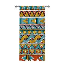 2pcs Bohemian Style 2D Printed Semi-Blackout Curtains, Dust-Proof For Living Room & Bedroom - Multicolor - View 8