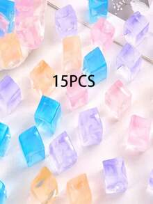 2/4/6/8/10/15/20/25/30个装果冻方块套装，橡胶材质，成人新奇玩具，适合万圣节、生日礼物、礼品袋填充物 - 彩色 - 查看 10