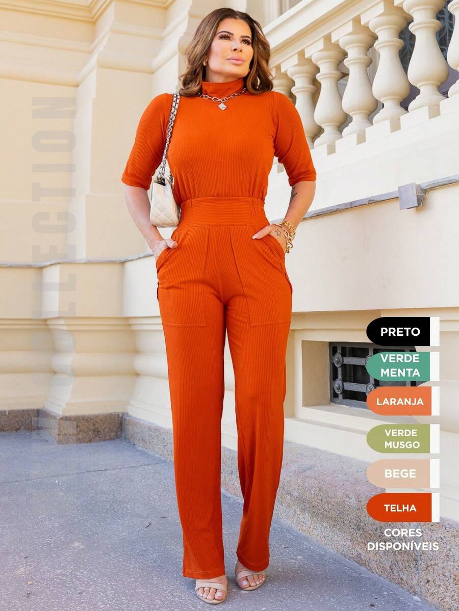 Maria do Luxo Women Two-piece Outfits - 亮橙色 - View 1