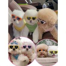 Heart-Shaped Sunglasses For Dogs And Cats - Fun Photo Props, Cute Accessories, Cat And Dog Sunglasses, Pet Glasses, Suitable Decorations For Taking Photos - 彩色 - 查看 3