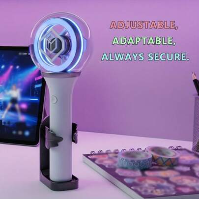 Kpop Lightstick Holder/ Stand - Holder For Lightsticks, Adjustable Display Base Support Bracket Storage Rack For Universal Lightstick, For Kpop Fans, Collectible Display& Organization, Applied For Party & Activities Between Family, Friends, Christmas (Do Not Include Light Stick)
