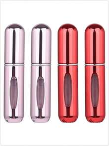 1个/2个/3个/4个/5个装 5毫升便携式迷你香水可填充喷雾瓶，配有香水泵头，适合旅行和户外使用