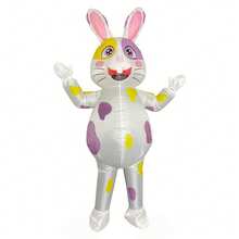 Adult Spotted Rabbit Inflatable Costume, Cartoon Fun Performance Costume, Carnival And Easter Party Parent-Child Interactive Photo Shooting Magic Tool - Multicolor - View 7