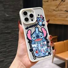 This Disney Stitch Character Phone Case Features A Cute And Playful  Design, A Simple And Stylish Look, A Smooth Feel, And Strong Magnetic Adhesion. It Includes Camera Protection And Is Suitable For Girls. Compatible With IPhone17/16/15/14/13/...12 Mini Pro Max Pro Plus XRXS, As Well As SamsungGalaxy S20, S21, S22, S23, And S24 Series. It's The Perfect Gift For Friends And Family. Stylish Phone Case With Fun  Design, , Lightweight, And Durable. - 藍色 - 查看 8