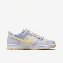Nike 大童 Dunk LOW 休闲运动鞋、复古篮球鞋、滑板鞋 - 白紫色 - 查看 9