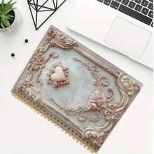 1 Sổ tay lò xo phong cách cổ điển với khung hoa tinh tế - Sổ nhật ký kiểu Rococo in phẳng 2D, phù hợp cho nữ, thiết kế hoa hồng và họa tiết cuộn xoắn trang nhã, trang giấy có dây xoắn, giấy bền, hoàn hảo để ghi nhật ký, ghi chú và làm quà tặng, sổ tay học sinh, nhật ký, bìa trang trí, khắc tinh tế, in phẳng 2D, sổ tay A5 cho trường học, đồ dùng học tập, sổ tay. - 1 - Xem 6