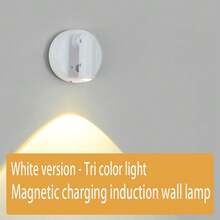 1/2 đèn chiếu điểm cảm ứng không dây, đèn LED treo tường 3 màu có thể điều chỉnh, đèn cảm biến từ tính hiệu suất cao, đèn tường chạy bằng pin sạc USB, thích hợp cho hành lang, phòng ngủ, tranh vẽ, triển lãm nghệ thuật và chiếu sáng cây cảnh trong nhà. - Nhiều màu - Xem 20