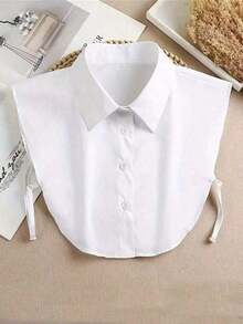 Chic Detachable Striped Collar Vest For Women - Pointed Lapel, Anti-Slip Design, Versatile Decor, Perfect For All Seasons, Machine Washable Polyester Knit With Built-In Chest Pad For Dress For Christmas Decor - Nhiều màu - Xem 3