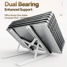 Acer 【宏碁官方正品】AMS026 笔记本电脑支架，8 档高度可调，可折叠，便携，符合人体工学设计，节省空间，经久耐用且稳定 - 白色 - 查看 8