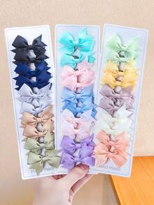 960pcs/Set Kawaii Brown Hair Accessories Set, Includes Butterfly, Flower, Bow Hair Clips And Brown Elastic Hair Ties - Suitable For Girls And Women, Practical For School, Events, Parties, Daily Hairstyles, Also Great For 2026 New Year Gifts, Valentine's Day Gifts, Claw Clips - Multicolor - View 4