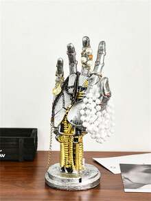 1pc Cyberpunk Mechanical Handcrafted Ornaments, Gaming Controller Desk Stand, Hand Sketch Model Joints, Artistic Manga Sketch Hand Model (Randomly Colored Parts) - Multicolor - View 7