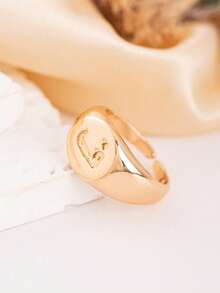 1枚定制儿童阿拉伯字母戒指，精致个性化礼物