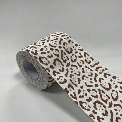 豹纹客用厕纸 动物图案一次性客用手巾 浴室鸡尾酒晚宴装饰纸巾 适用于圣诞派对 新娘送礼会 婴儿派对 婚礼 餐厅（深棕色）