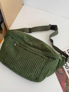 1pc Men's Nylon Chest Bag, Large Capacity, Super Casual Solid Color, Adjustable Shoulder Strap, Suitable For Sports, Fitness, Commuting, Leisure, Husband, Thanksgiving, Messenger Bag, Cycling Bag, Christmas Gift, Shoulder Bag - Multicolor - View 5