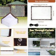 Lona Transparente Impermeable 2 x 3 m, Lona de Polietileno Transparente con Ojales, Lonas de Plstico Resistente al Agua con Borde Reforzado y Cuerda para Pergolas para Jardin Exterior - 2 x 3 metros - Ver 1