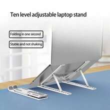 2026 Nuevo soporte ajustable para portátil, ajuste de altura ergonómico de 8 niveles, compatible con portátiles de 10 a 15.6 pulgadas e iPads, fabricado en material ABS. Esencial para el escritorio de la oficina, alivia eficazmente la fatiga del cuello, mejora la comodidad en el trabajo, ideal para el hogar, la oficina y los viajes. Ligero y portátil, ayuda a crear un entorno de trabajo eficiente y cómodo, accesorio de oficina imprescindible. - Multicolor - Ver 2