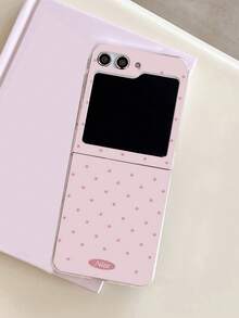 Ốp lưng điện thoại chấm bi màu kẹo thời trang, tương thích với Samsung Galaxy Z Flip 7, Z Flip 6, Z Flip 5, Z Flip 4, 3, 5G, quà tặng cho bé gái, ốp lưng chống sốc. - Hồng - Xem 3