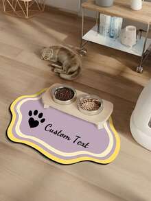 Tappetino personalizzabile per l'alimentazione degli animali domestici, asciugatura rapida, possibilità di stampa del nome dell'animale domestico - a prova di schizzi, assorbente, design facile da pulire, motivo a zampa, adatto per gatti e cani, lavabile, regalo perfetto per i proprietari di animali domestici. Tappetino per l'alimentazione degli animali domestici, tappetino per cibo per animali domestici, design divertente, tappetino durevole per animali domestici, tappetino per cani, tappetino per cibo per gatti, tappetino per cibo per cani, tappetino per il riposo dei cani, tappetino per ciotole per cani, tovaglietta, tappetino per cibo per gatti, tappetino per cibo per cani, tappetino assorbente per l'alimentazione degli animali domestici - Multicolore - Visualizzare 10