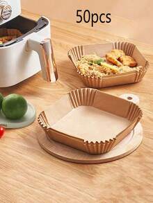 Air Fryer Parchment Paper Liners, Oil Absorbing Sheets, Baking & Roasting Silicone Paper Pads, Square & Round Shapes - Square - View 15