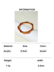 imoli 1pc Acrylic Tie Dye Bamboo Bead CCB Bracelet, Unique Jewelry Gift For Women, Suitable For Daily Wear And Any Occasion - Multicolor - View 14