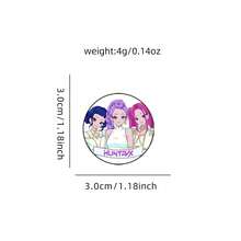 1枚K-POP女团女巫卡通金属徽章，创意包包装饰，服装胸针，独特配饰，包包挂饰，派对礼品 - 彩色 - 查看 12