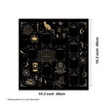1 件神秘占星塔罗牌祭坛布 - 星座符号桌垫，适用于塔罗牌占卜，手工编织的灵性装饰礼品，适合塔罗牌爱好者和冥想空间布置，神秘设计，耐用桌布，精湛工艺 - 黑色 - 查看 5