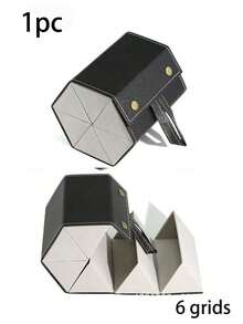 Hộp đựng kính mắt nhiều lớp có thể gập lại, hộp treo đựng kính mắt để trưng bày và cất giữ kính, chìa khóa, đồng hồ, son môi, hộp đựng kính mắt gấp gọn dung lượng lớn di động, hộp đựng kính râm bằng da cứng cáp, thích hợp cho gia đình, du lịch và trường học, vật dụng cần thiết cho cả nam và nữ. - màu đen - Xem 13