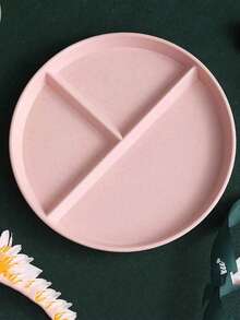 10个/5个/1个套装圆形分隔盘微波炉食品盘水果沙拉托盘厨房，节日，婚礼，生日派对餐具；家庭聚会自助餐盘，派对用品 - 彩色 - 查看 8