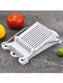 1个不锈钢手动切片器 - 锋利的方形刀片可轻松切片奶酪、水果、鸡蛋和火腿 - 制作三明治、午餐盒和健康零食的完美厨房工具 - 彩色 - 查看 3