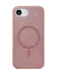 新款时尚磁吸渐变闪粉手机壳，兼容 11/12/13/14/15/16/17 Pro/Pro Max，创意个性化防摔保护套 - 粉色 - 查看 3