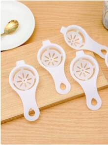 1 pieza Separador de yema de huevo/Separador de clara de huevo/Filtro de clara de huevo, material de plástico blanco, herramienta doméstica para separar huevos, herramienta de cocina y repostería, utensilio de cocina - Multicolor - Ver 7