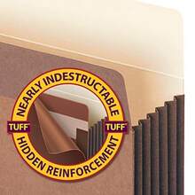 Smead TUFF® Pocket File Pocket Straight-Cut Tab 7" Expansion Legal Size Redrope 5 per Box 74395 - CUERDA ROJA - Ver 3