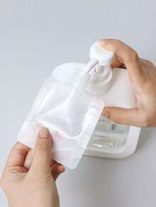 1/5/10个装旅行分装袋，化妆品乳液瓶样品袋，便携式透明洁面乳分装瓶，洗发水可填充，乳液分装袋，化妆品可填充扁平口袋旅行瓶套装 1.01盎司/1.69盎司/3.38盎司，旅行必备品 - 彩色 - 查看 5