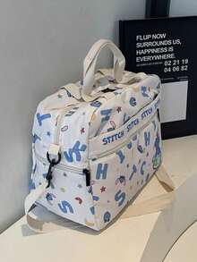 Disney 大容量多功能旅行包，时尚休闲男女通用包，情侣旅行包，防水材质，旅行收纳包，夏季过夜包，行李包，干湿分离带鞋仓，易折叠，可扩展单肩包，多功能拉链背包，返校行李包，迪士尼商务旅行包 - 彩色 - 查看 11