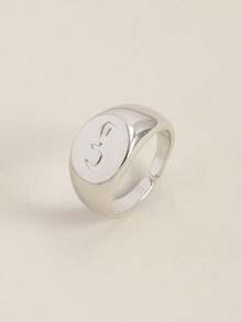 1枚定制儿童阿拉伯语戒指，阿拉伯字母戒指，精美定制礼物 - 銀色 - 查看 14