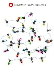 1m Doll House Mini Lights String: 1/12 Scale Miniature Simulation Lights, Suitable For New Year, Easter, Holiday Celebrations, Party Decorations, Scene Models (Light Color Random). PS: This Is A Mini Light String Decoration, Without Lighting Function. - Multicolor - View 13