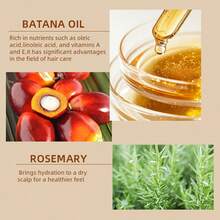 巴塔纳护发油喷雾，滋润柔顺秀发，防止干燥毛躁，补水滋养，适用于烫发、卷发和直发，日常护发，情人节礼物 - 黑色 - 查看 3