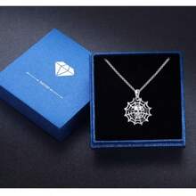 Collar diseño cruz hombre plata oxidada colgante cruz gótica terror regalo hombres mujeres plateado - como en la foto - Ver 8