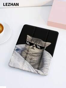 1 chiếc ốp bảo vệ máy tính bảng họa tiết mèo hoạt hình, thiết kế gập ba/gập chữ Y, vỏ bảo vệ kiêm giá đỡ máy tính bảng, tương thích với Apple iPad 10.2", iPad 11" 2021/2020/thế hệ thứ 10, iPad (A16) 11" thế hệ thứ 11 2025/thế hệ thứ 9/10, Galaxy Tab A8 10.5" 2022, Matepad 10.4"/Tab, có khe cắm bút, chống rơi, quà tặng lãng mạn ngày Valentine. - Nhiều màu - Xem 2