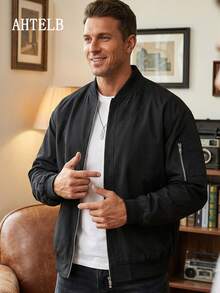 AHTELB Chaqueta ligera casual nueva para hombres, chaqueta de béisbol versátil y de moda para hombres, chaqueta deportiva, regalo para amigos, esposos, novios y padres. Un regalo de Navidad.